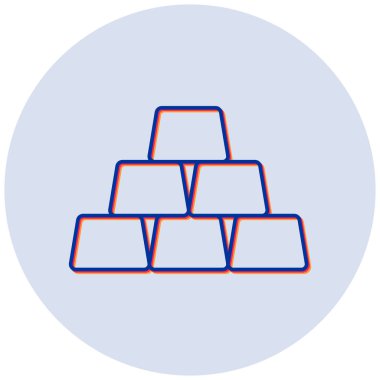 Ingot modern simgesinin vektör illüstrasyonu 
