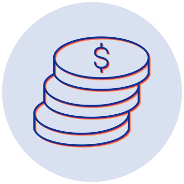 Dolar Sikkeleri. Basit illüstrasyon