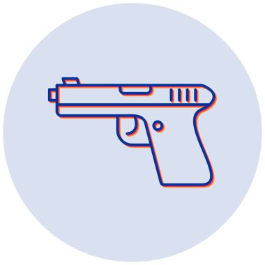 Silah. Web simgesi basit illüstrasyon