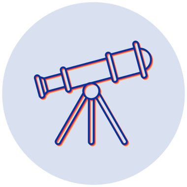 Teleskop. Web simgesi basit illüstrasyon