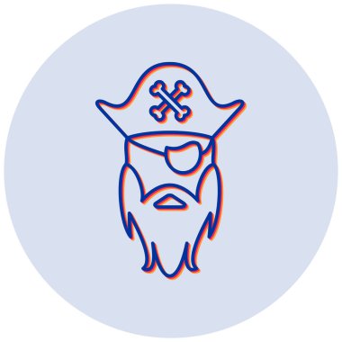 Korsan. Web simgesi basit illüstrasyon