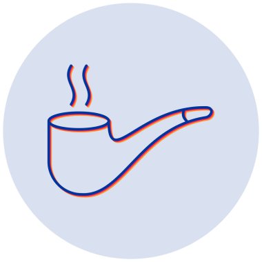 Sigara piposu. Basit illüstrasyon