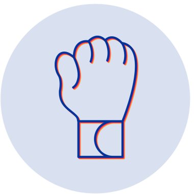 Beyaz arkaplanda düz stil boks eldiveni simgesi