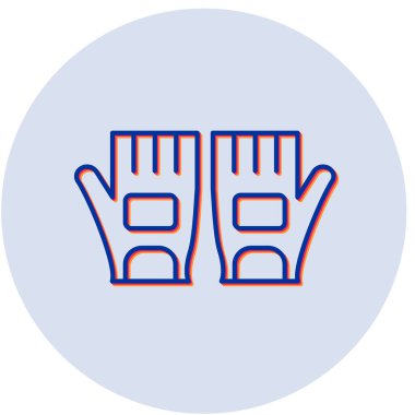 Spor eldiveni simgesi, vektör illüstrasyonu