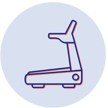 Koşu Makinesi. Web simgesi vektör illüstrasyonu