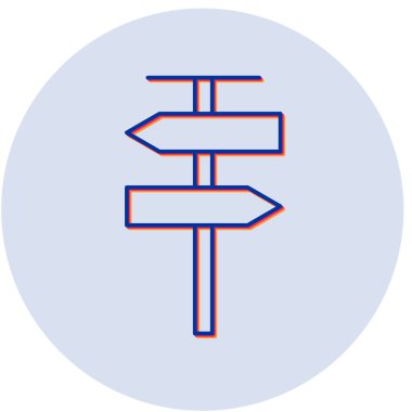 Yönlendirme yolu simgesinin vektör illüstrasyonu