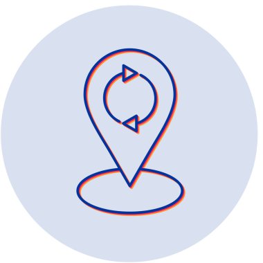 Harita işaretleyici simgesi, vektör illüstrasyonu