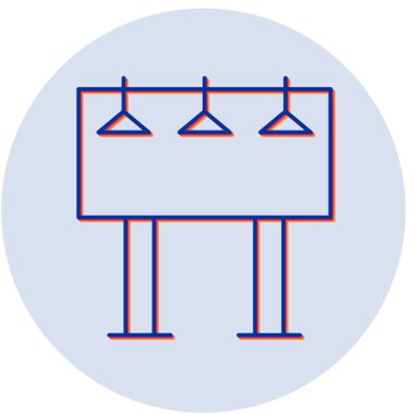 Billboard simgesinin vektör illüstrasyonu 