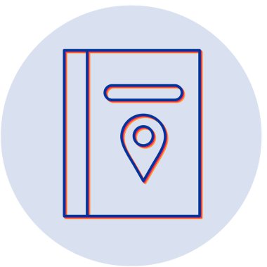 Seyahat rehberi. Web simgesi basit illüstrasyon