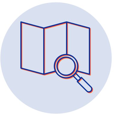 Arama simgesi vektör illüstrasyonu