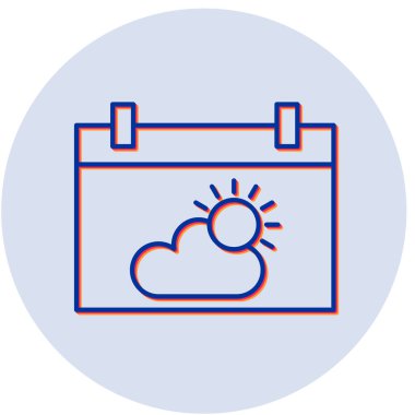 Bulut takvimi. Web simgesi basit tasarım