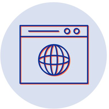 tarayıcı pencere simgesi vektör illüstrasyonu