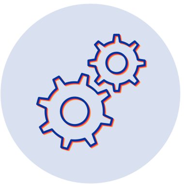 dişli simgesi vektör illüstrasyonu