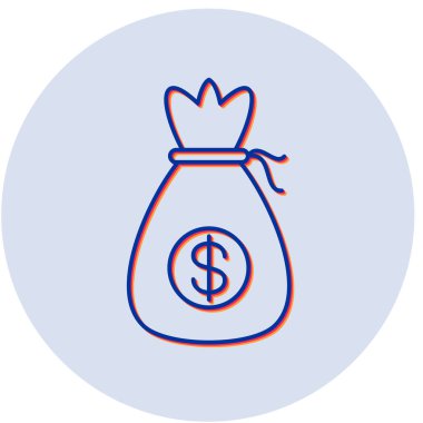 para çantası ikon vektör illüstrasyonu