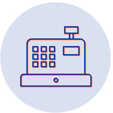 Yazar kasa. vektör illüstrasyon simgesi