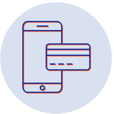 mobil ödeme vektör resimleme simgesi