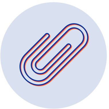 beyaz arkaplanda ataç simgesi