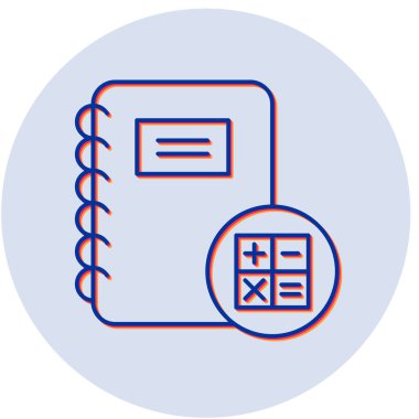 Muhasebe defteri. Web simgesi basit illüstrasyon