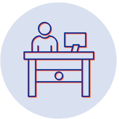 Çalışıyorum. Web simgesi basit tasarım