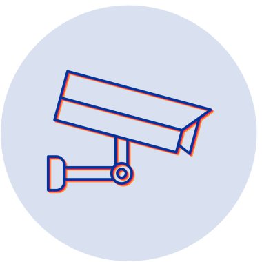 CCTV simgesi soyut arka grupta izole edildi