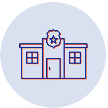 Polis merkezine simge vektör çizim