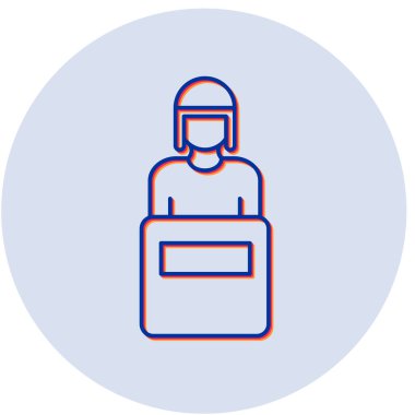 Riot simgesi, vektör illüstrasyonu