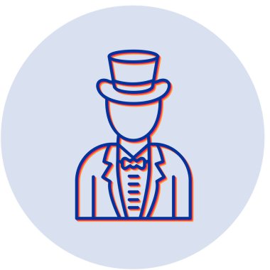 Şapka takan bir adamın vektör çizimi