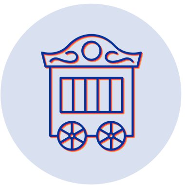 Sirk Vagonu. Basit illüstrasyon