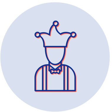 Modern simgenin Joker vektör illüstrasyonu 