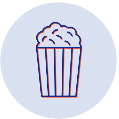 popcorn vektör simgesi modern illüstrasyon