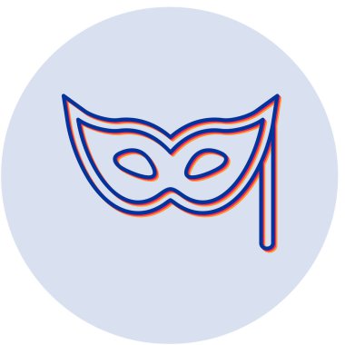 Maske. Web simgesi basit illüstrasyon