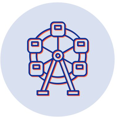 Dönme dolap. Basit resimleme