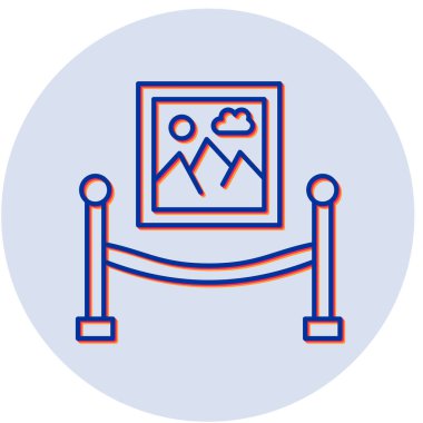 Sergi simgesinin vektör illüstrasyonu