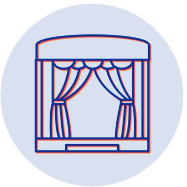 Tiyatro. Web simgesi basit tasarım