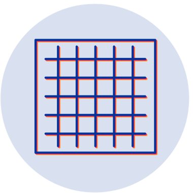 Izgara simgesinin vektör illüstrasyonu 