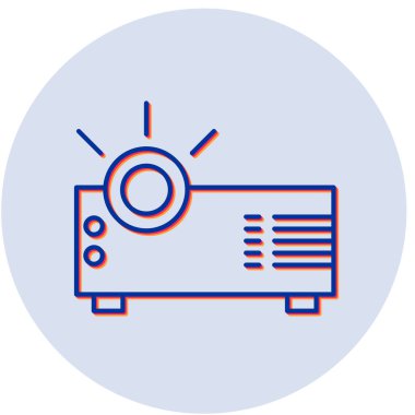 Projektör simgesinin vektör illüstrasyonu