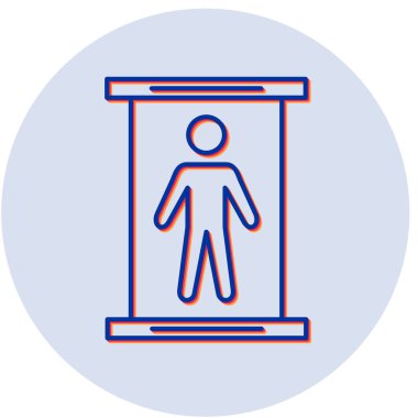 vücut tarama simgesi, basit tasarım vektör çizimi