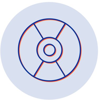 CD simgesi. veri depolama işareti. negatif stil sembolü. Beyaz arka planda renkli gradyanlar. vektör