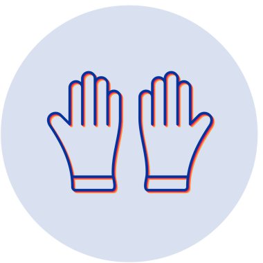 Eldiven simgesi vektör illüstrasyonu