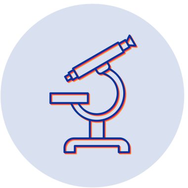 Mikroskop. Web simgesi basit illüstrasyon