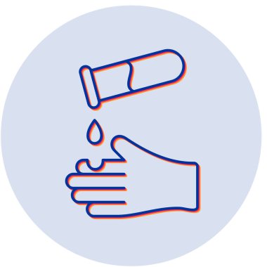 Bir damla simgesinin vektör illüstrasyonu