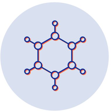 Molekül vektör simgesi modern basit tasarım