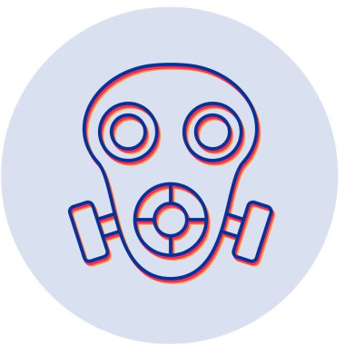 gaz maskesi ikon vektör illüstrasyonu