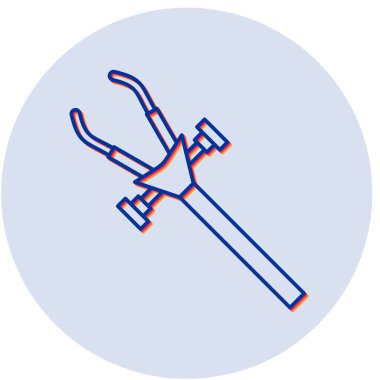 Bir tırpan simgesinin vektör illüstrasyonu