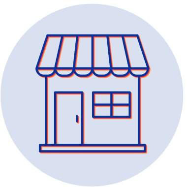 Dükkan. Web simgesi basit illüstrasyon