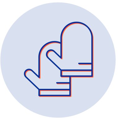 Eldiven. Web simgesi basit illüstrasyon