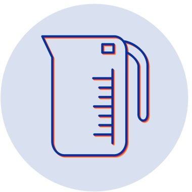 Jug modern simgesini ölçmenin vektör illüstrasyonu 