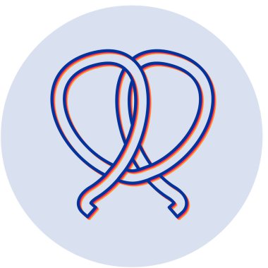 Sevgililer Günü. Web simgesi basit illüstrasyon