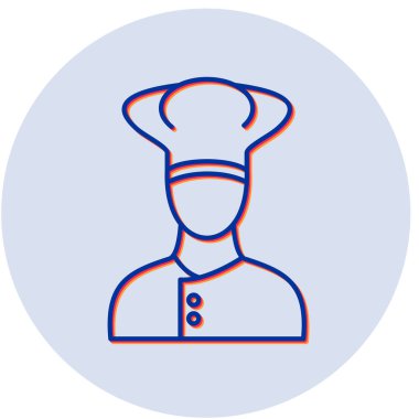 Şef simgesi, vektör illüstrasyonu