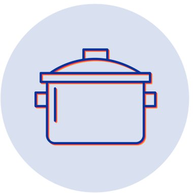 yemek tenceresi simgesi, basit tasarım vektör çizimi